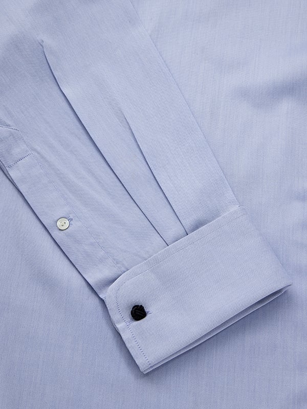 Antonello Sky Solid Full Sleeve Double Cuff Classic Fit Classic Formal Two Ply Mercerized Cotton Shirt