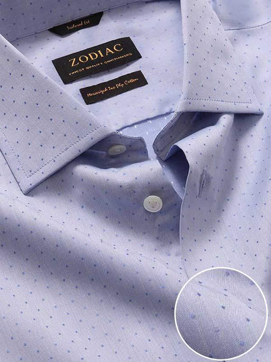 Antonello Sky Solid Full Sleeve Single Cuff Tailored Fit Classic Formal Two Ply Mercerized Cotton Shirt