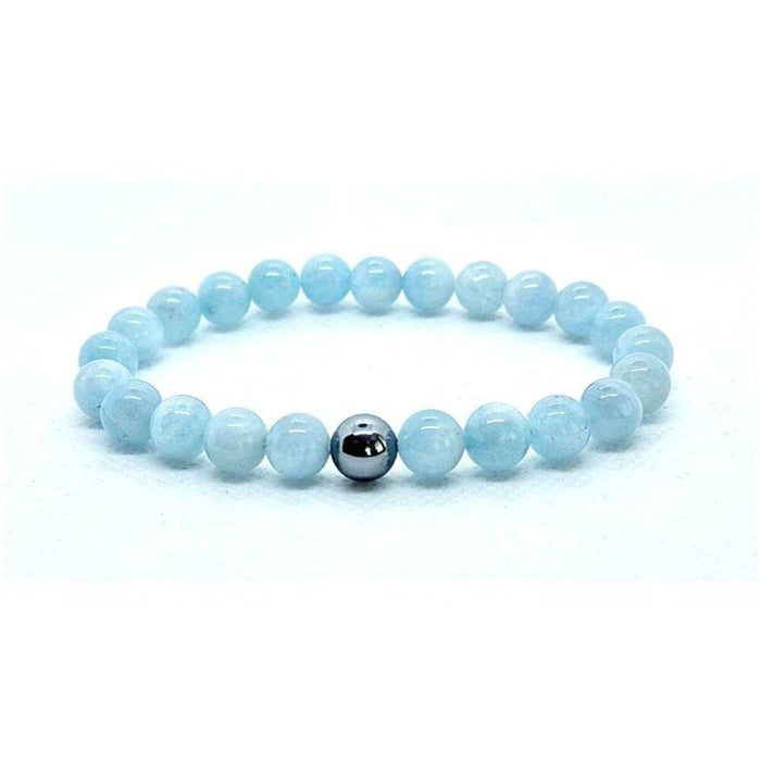 Aquamarine jewellery set, bracelet and necklace, view 3