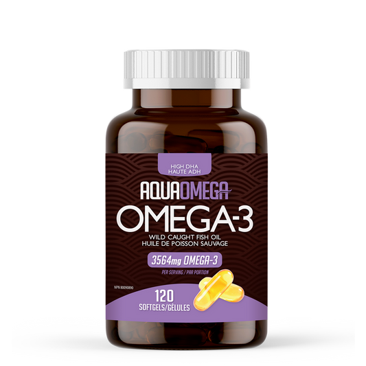 AquaOmega Omega-3 Wild Caught Fish Oils Softgels