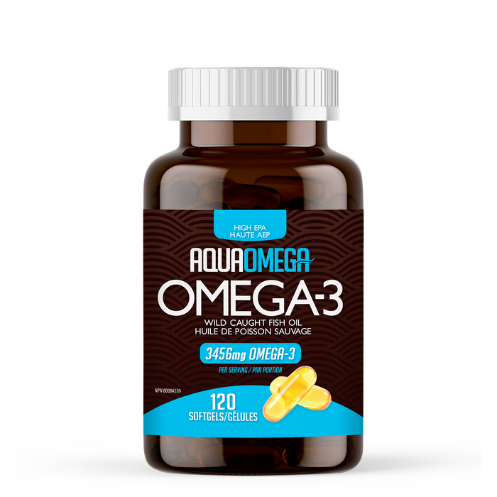 AquaOmega Omega-3 Wild Caught Fish Oils Softgels