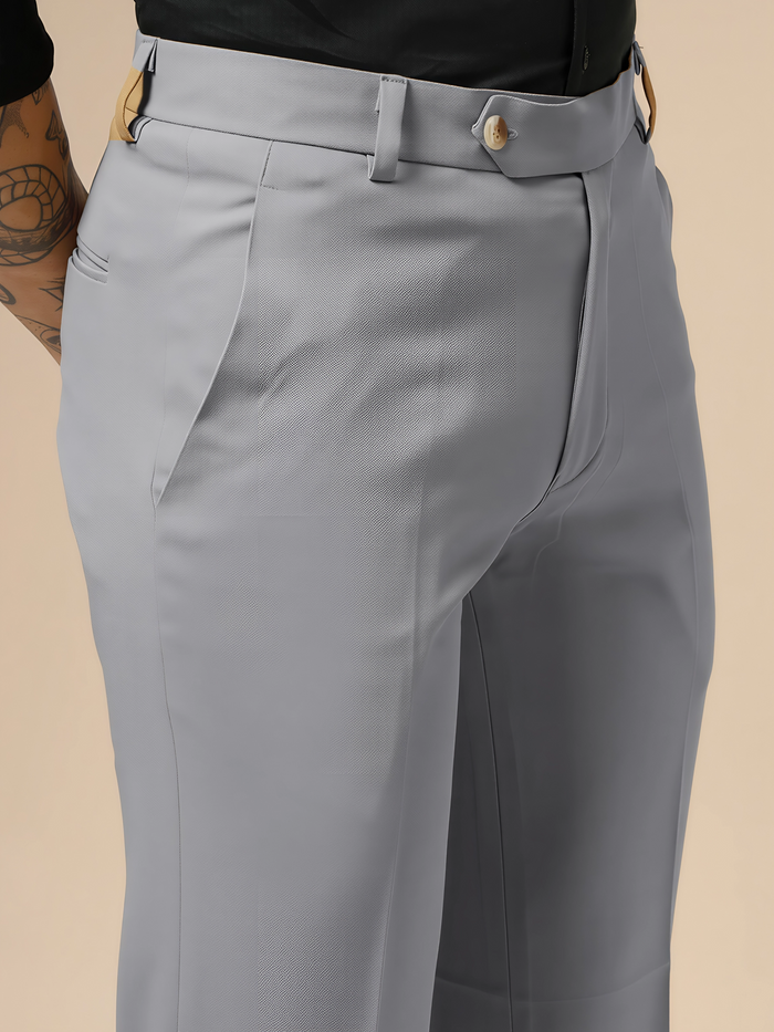 Ash Grey Men Formal Pants by ITALIAN VEGA®