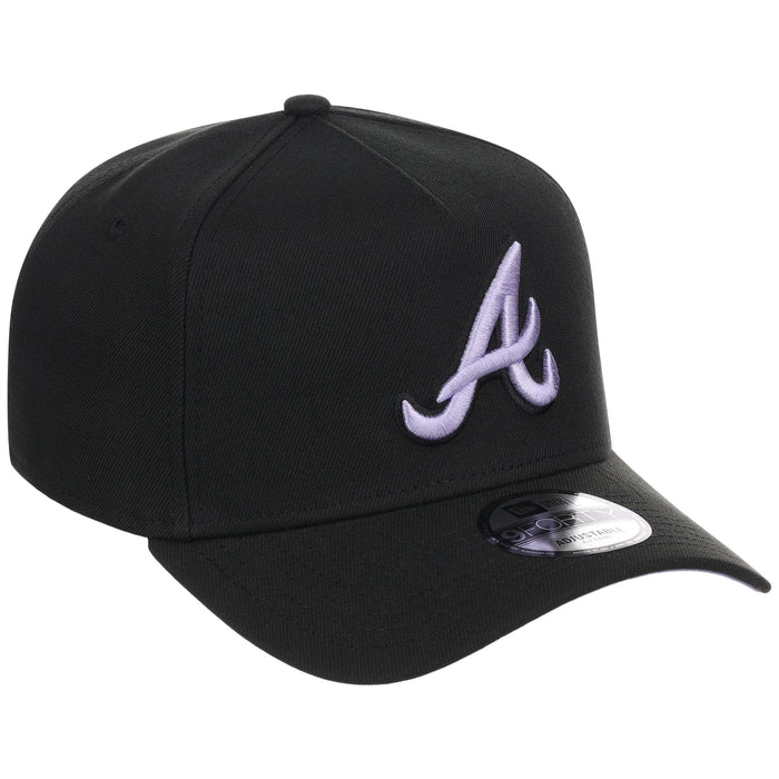 Atlanta Braves MLB Black x Lavender FASHION CORE New Era 9FORTY A-Frame