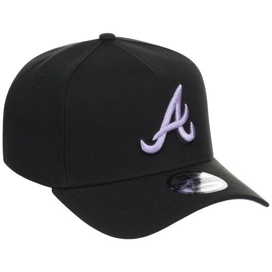Atlanta Braves MLB Black x Lavender FASHION CORE New Era 9FORTY A-Frame