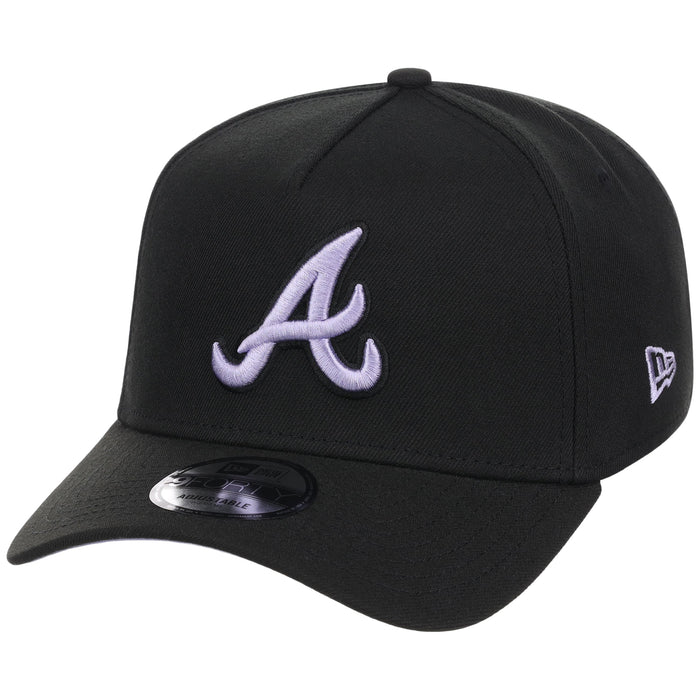 Atlanta Braves MLB Black x Lavender FASHION CORE New Era 9FORTY A-Frame