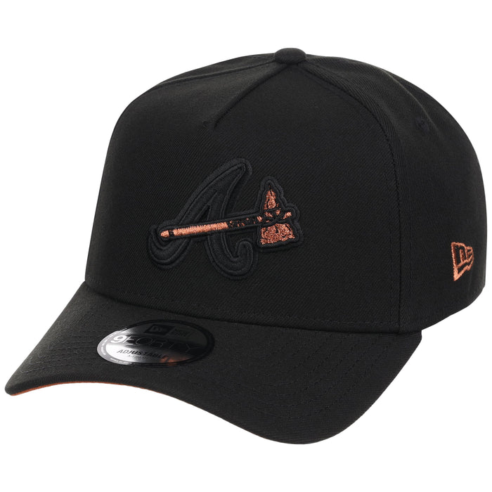 Atlanta Braves MLB Black x Rust FASHION CORE New Era 9FORTY A-Frame