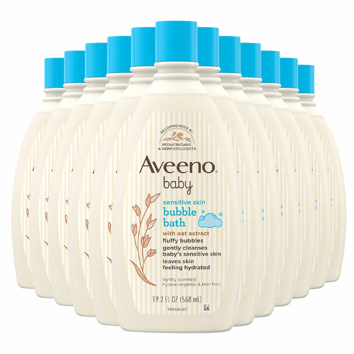 Aveeno -  Baby Sensitive Skin, Bubble Bath - 19.2 oz - 12 Pack