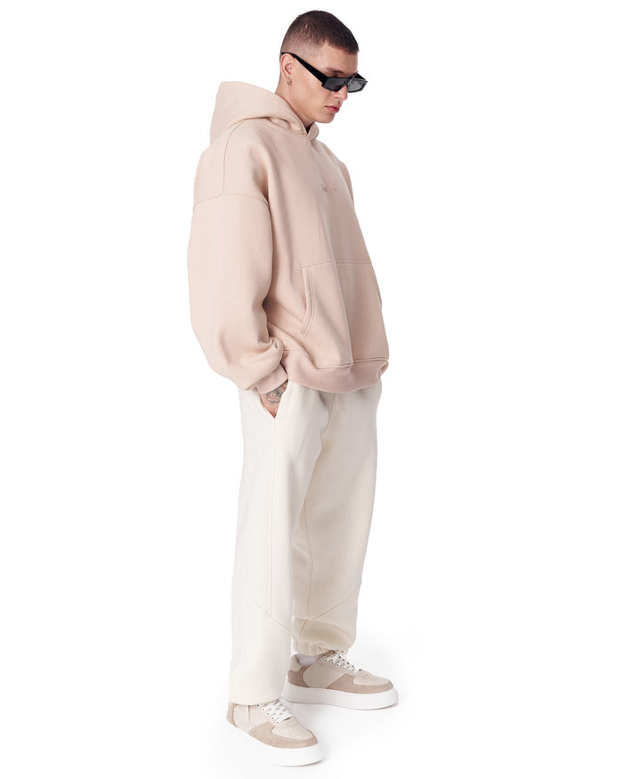 Back Embroidery Oversized Beige Hoodie (8)