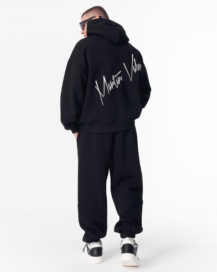 Back Embroidery Oversized Black Hoodie (5)