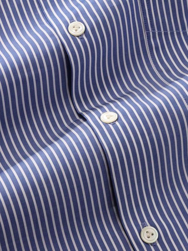 Bankers Ink Striped Full sleeve single cuff Classic Fit Classic Formal Cotton Shirt