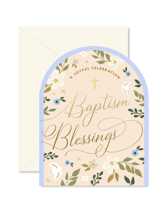 Baptism Blessings Arch Greeting Card
