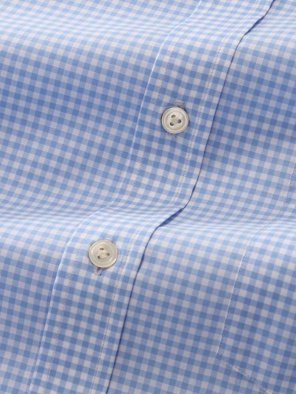 Barboni Sky Check Full Sleeve Single Cuff Classic Fit Classic Formal Silk Touch Egyptian Giza Cotton Shirt