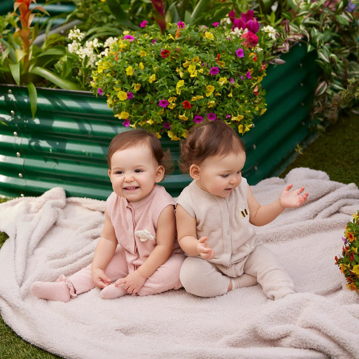 Barefoot Dreams CozyChic Ultra Lite Baby Bee Onesie Set