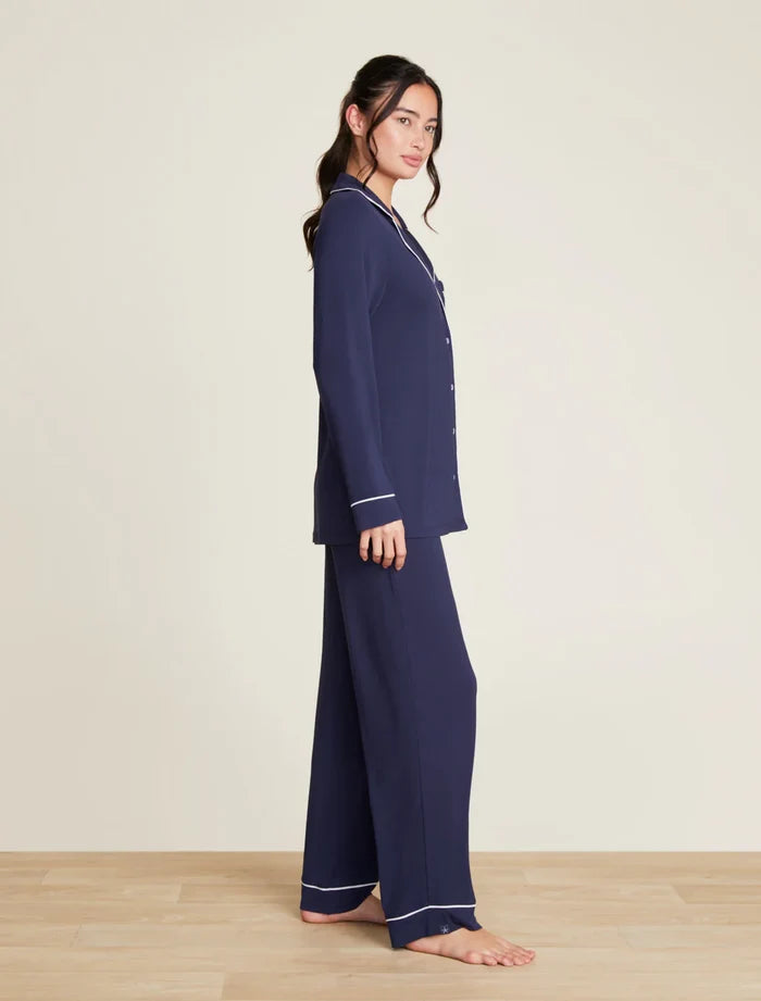 Barefoot Dreams Luxe Milk Jersey Piped Pajama Set