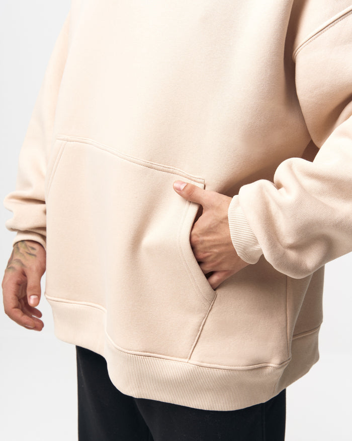 Beige  Oversized Hoodie X-Mark For Men (4)