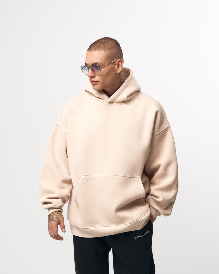 Beige  Oversized Hoodie X-Mark For Men (7)
