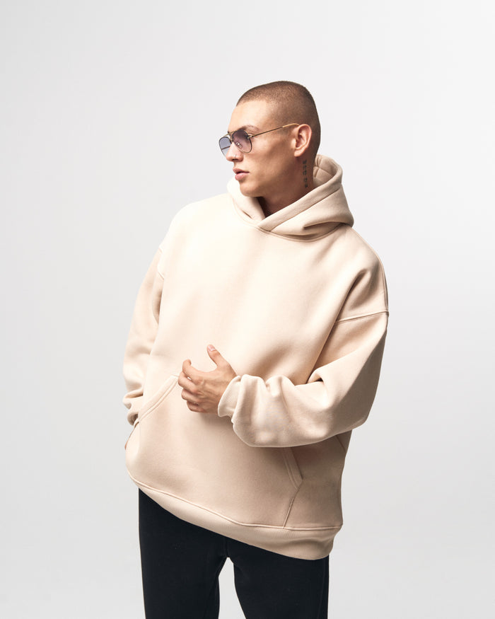 Beige  Oversized Hoodie X-Mark For Men (8)