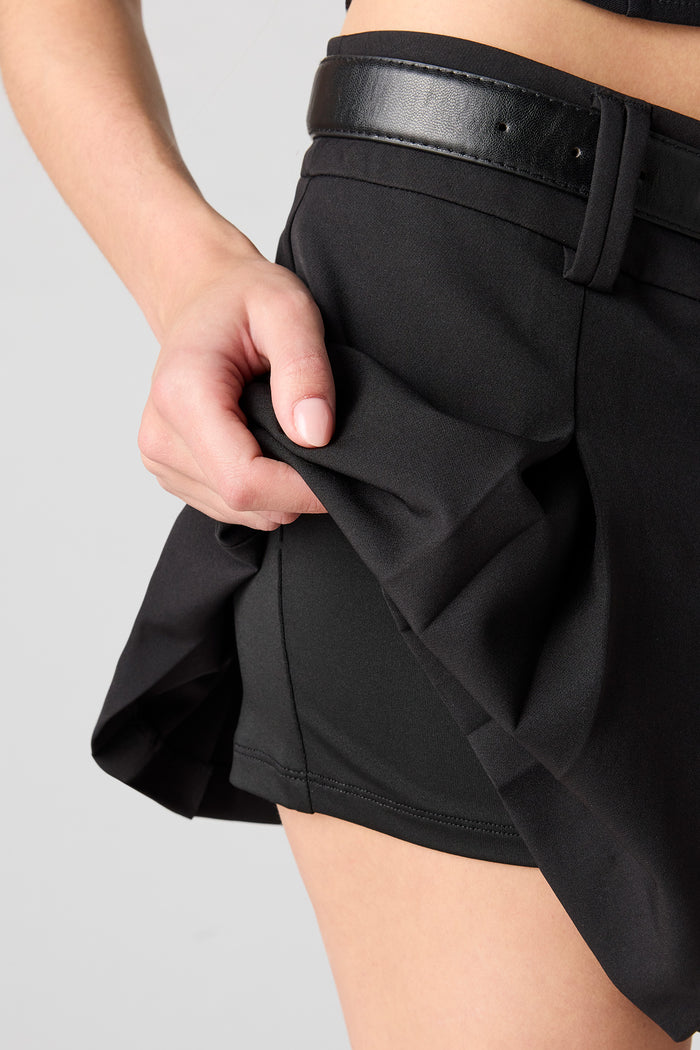 Belted Pleated Skort