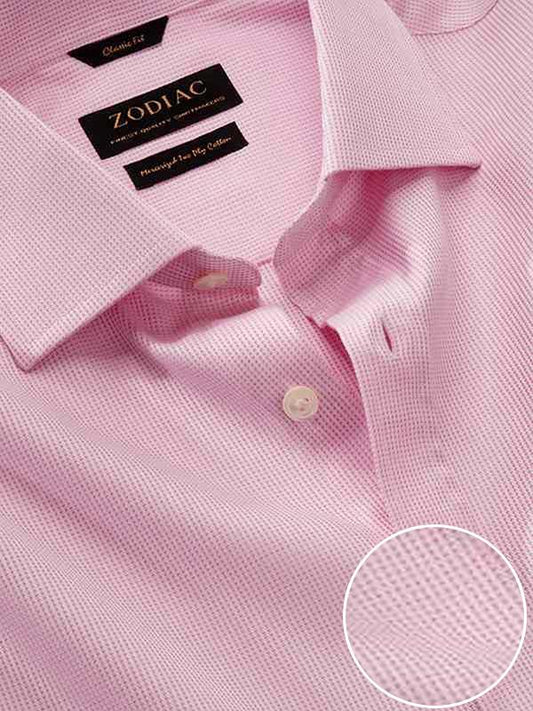 Benna Pink Solid Full Sleeve Single Cuff Classic Fit Classic  Formal Egyptian Giza 86 Silk Touch Cotton Shirt