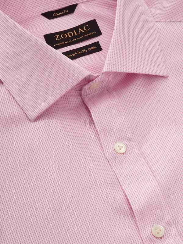 Benna Pink Solid Full Sleeve Single Cuff Classic Fit Classic  Formal Egyptian Giza 86 Silk Touch Cotton Shirt
