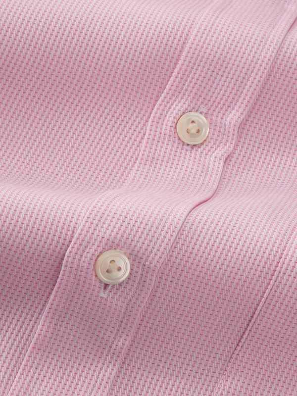 Benna Pink Solid Full Sleeve Single Cuff Classic Fit Classic  Formal Egyptian Giza 86 Silk Touch Cotton Shirt