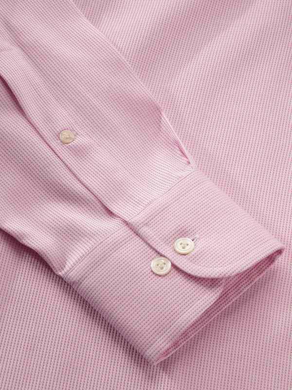 Benna Pink Solid Full Sleeve Single Cuff Classic Fit Classic  Formal Egyptian Giza 86 Silk Touch Cotton Shirt