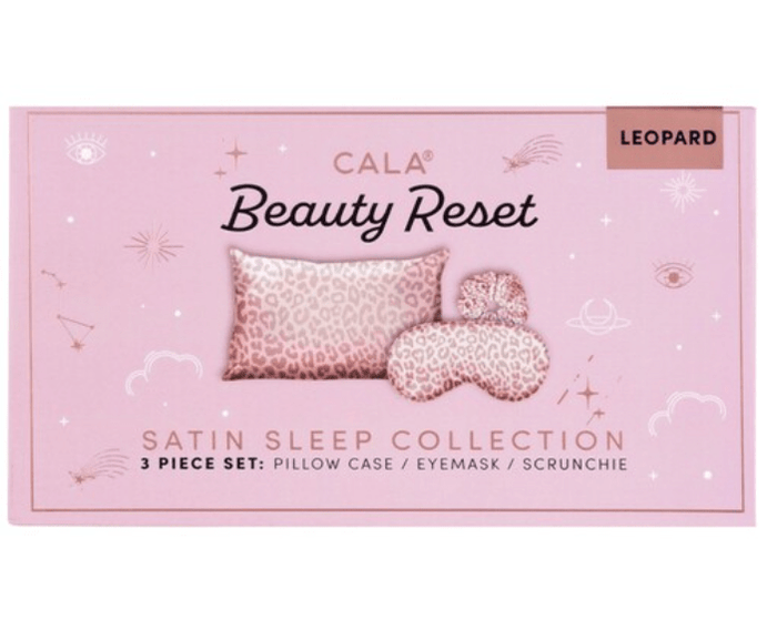 Best Beauty Group - CALA Satin Pillow Case Eyemask Scrunchie Sleep 3 Piece Set: Pink