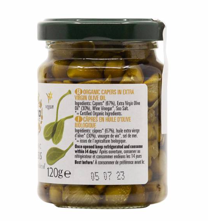 Biona Organic Capers 120g