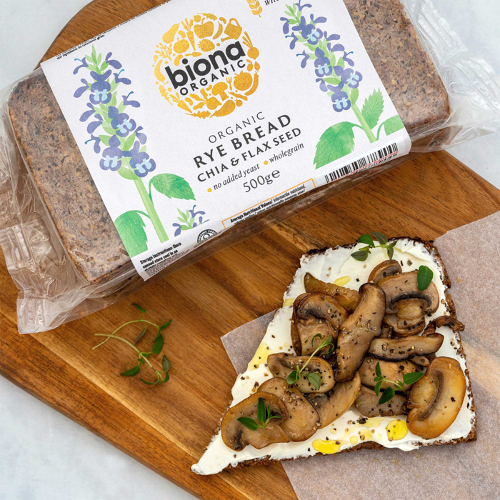 Biona Organic Rye Bread Chia & Flax 500g