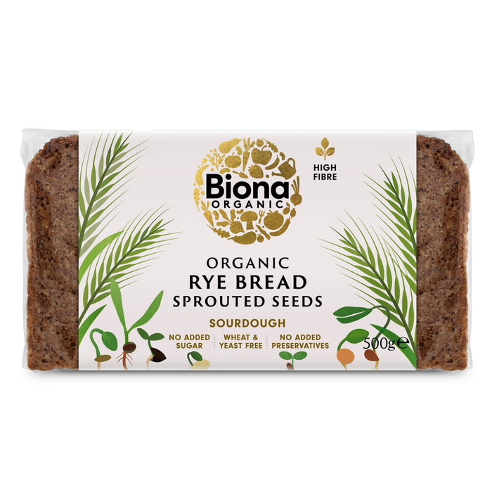Biona Organic Rye Bread Sprouted Seeds 500g
