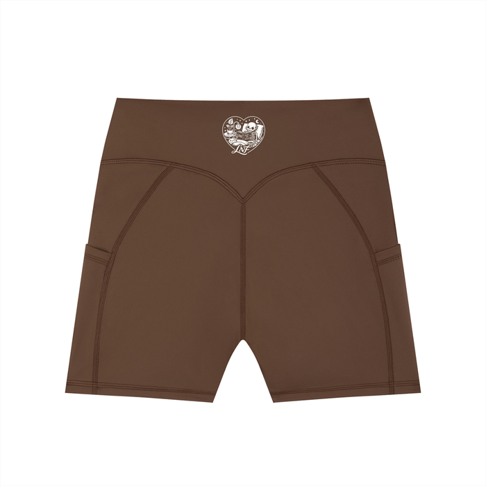 Bite the Hand Women's High-Waisted Pocket Biker Shorts