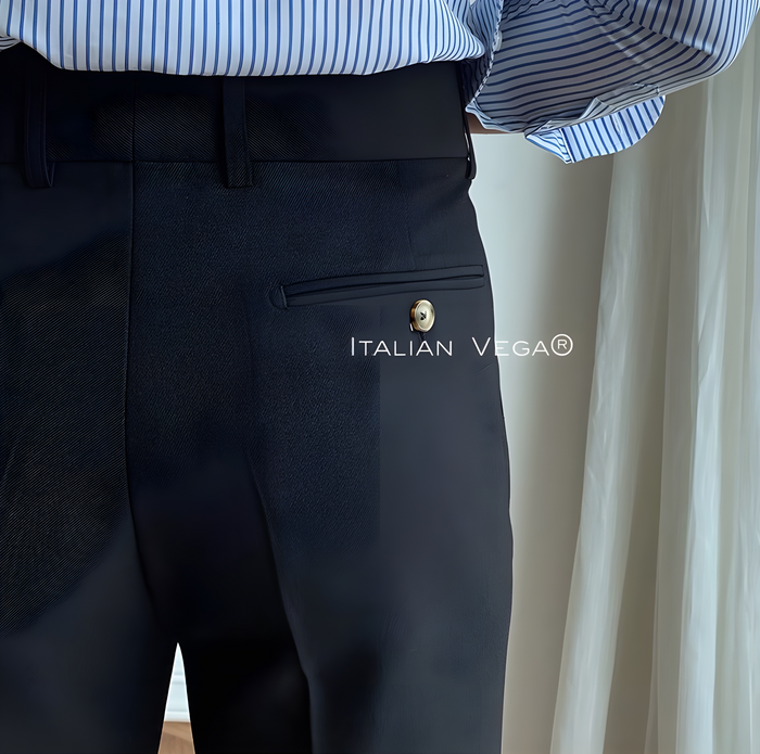 Black Signature Flap Gurkha Pants by ITALIAN VEGA®