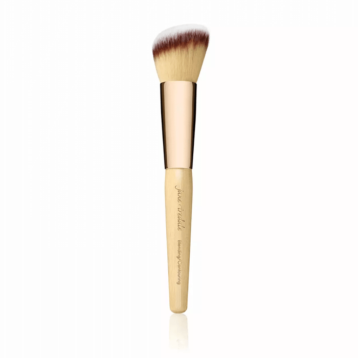 Blending/Contouring Brush | Jane Iredale with soft, angled bristles and a wooden handle designed for precise makeup application and contouring.