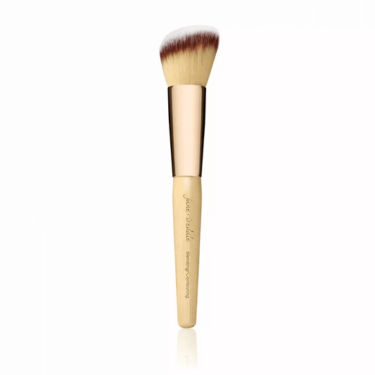 Blending/Contouring Brush | Jane Iredale with soft, angled bristles and a wooden handle designed for precise makeup application and contouring.