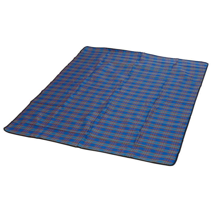 Blue Checked Picnic Mat 338335-BLUE
