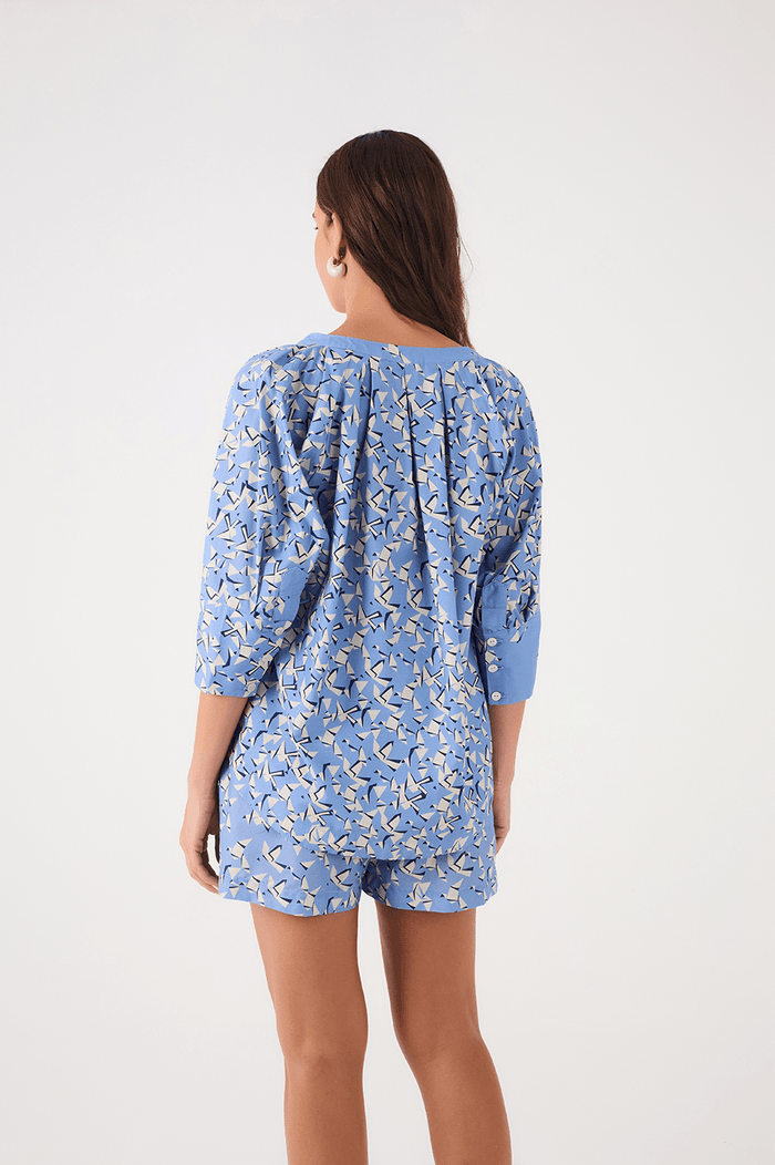 Blue Voo Livre Print Blouse_5