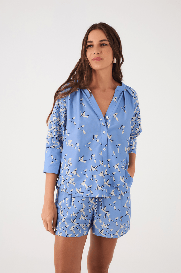Blue Voo Livre Print Blouse_7