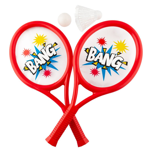 Boom Bat Set - 2 Rackets, Shuttlecock & Ball 342986
