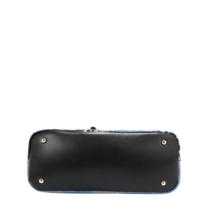 BOSQUE DE AMOR DENIM SHOPPER BAG