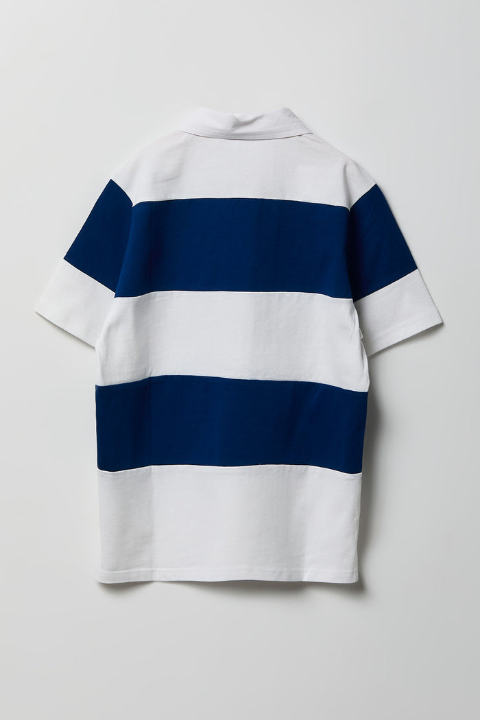 Boys Embroidered Boxy Collared Polo