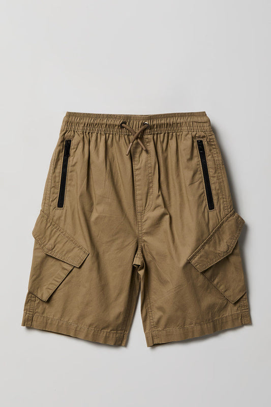 Boys Poplin Cargo Short