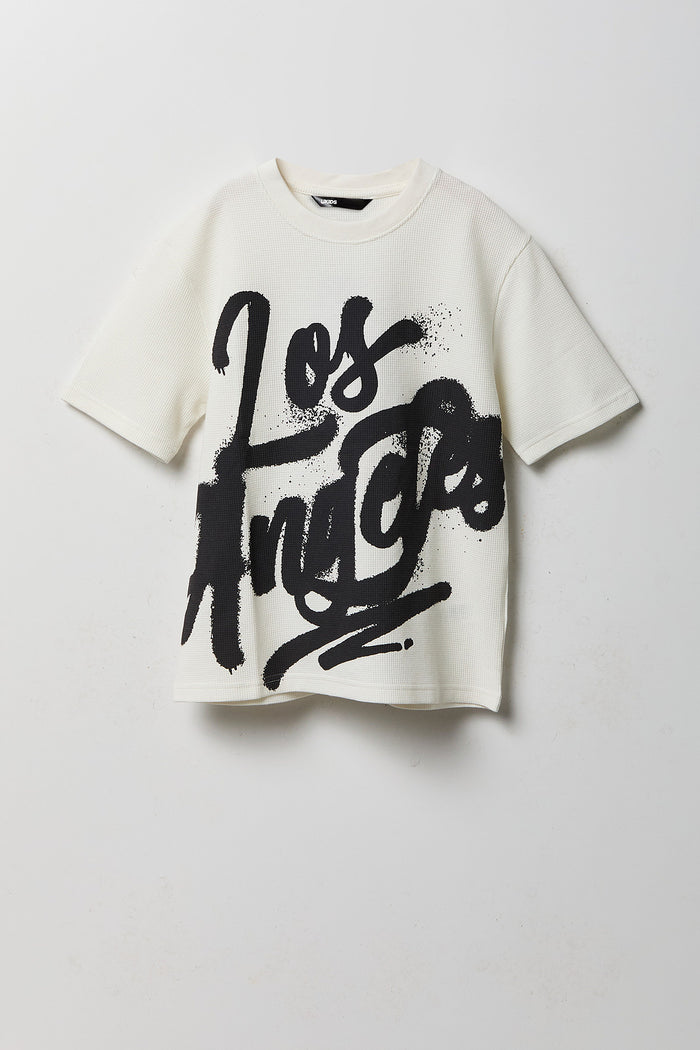 Boys Textured Graphic T-Shirt