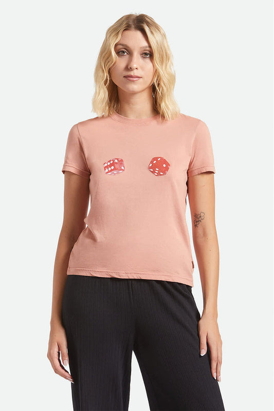 BRIXTON Tossed Dice Crew Tee - Italian Clay