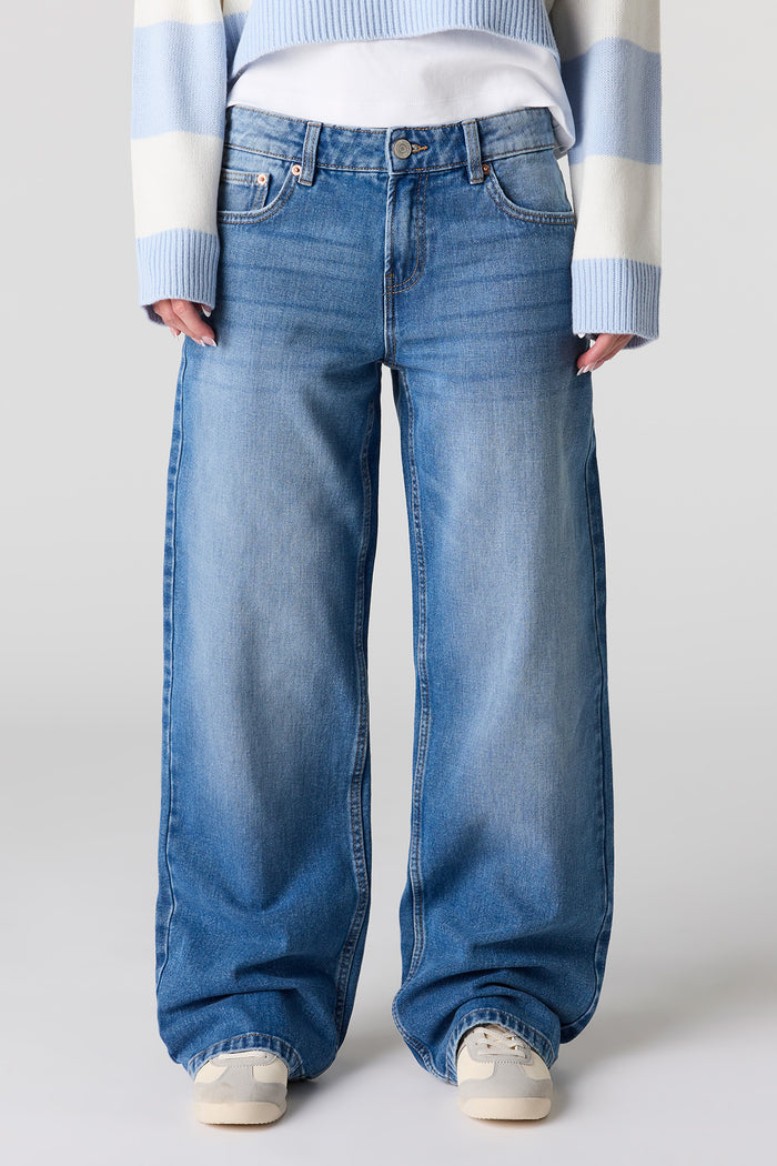 Brooklyn Low Rise Baggy Dark Jean