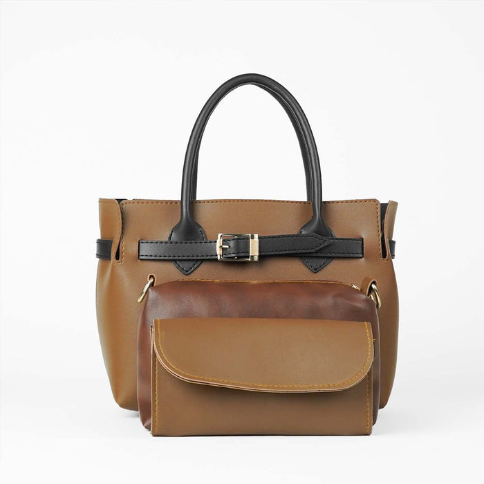 Buckle Set of 3 Bag Brown (Special edition) - astorebags.pk