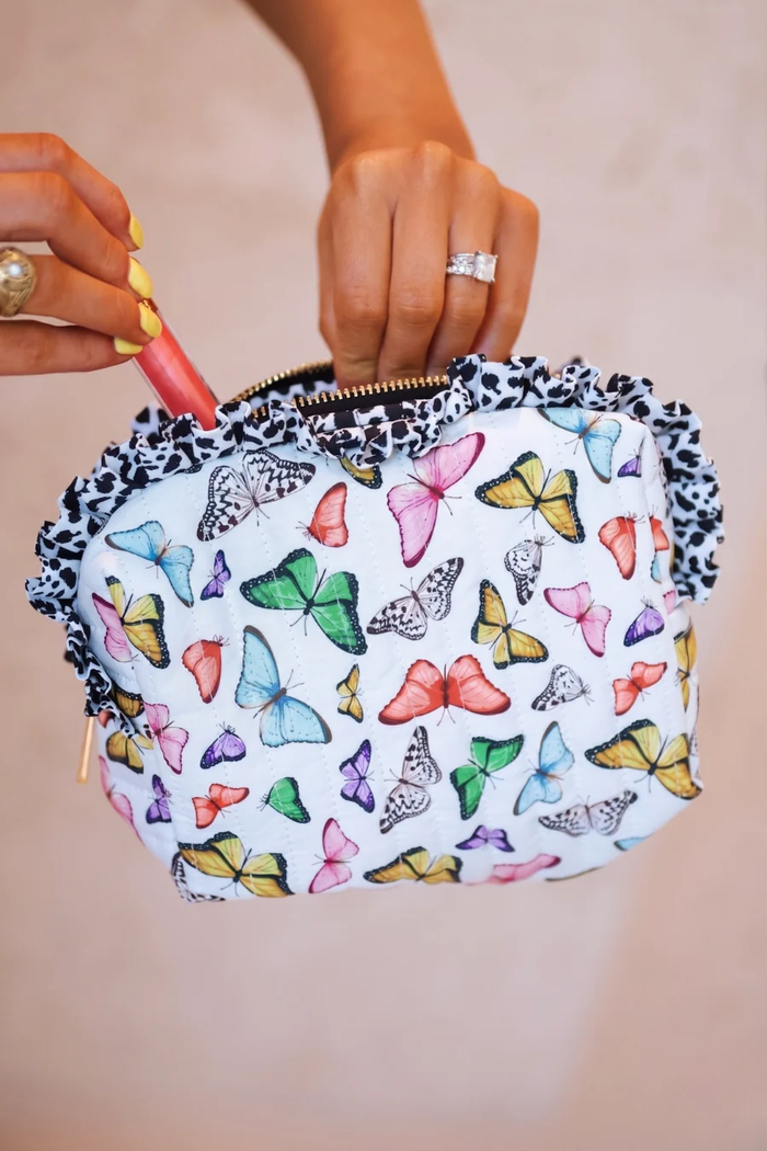 Butterfly Bliss Quilted Ruffle Bag - Jess Lea
