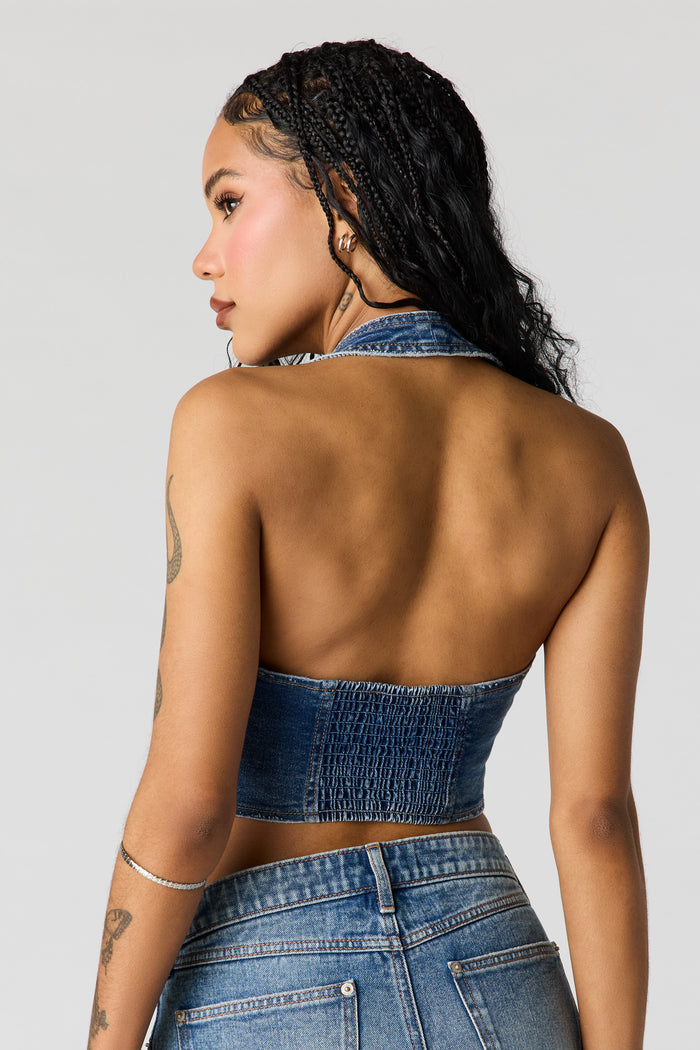 Button-Up Denim Vest