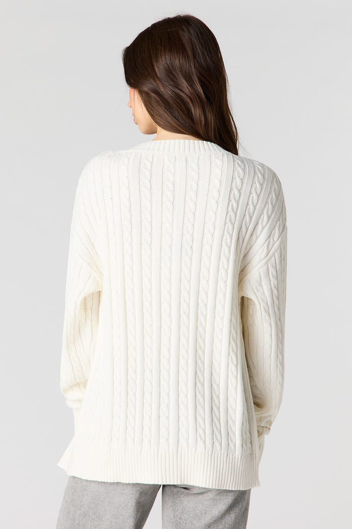 Cable Knit Oversized Cardigan