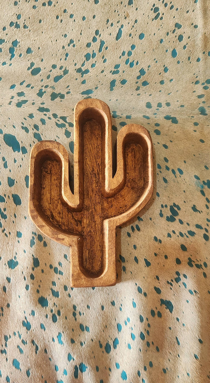 Cactus Wooden Bowl