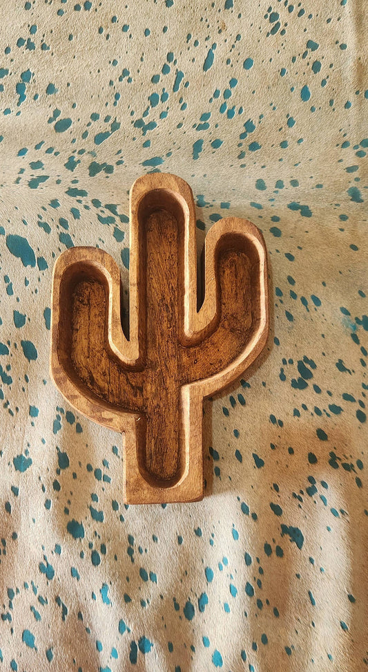 Cactus Wooden Bowl